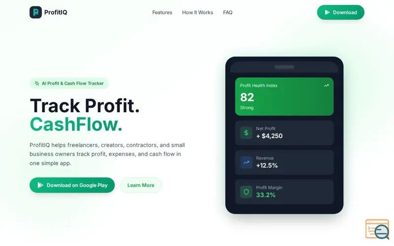 Screenshot of ProfitIQ