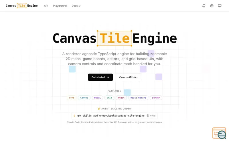Screenshot of Canvas Tile Engine – Maps,Grids&Editors