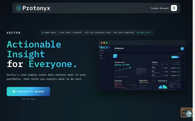 Screenshot of Vector