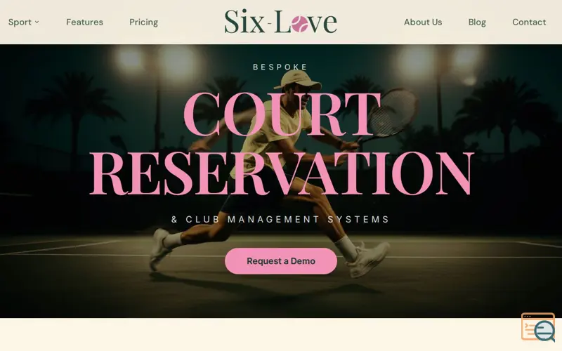 Screenshot of Court Reservation & Club Manager System