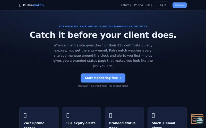 Screenshot of Pulsewatch