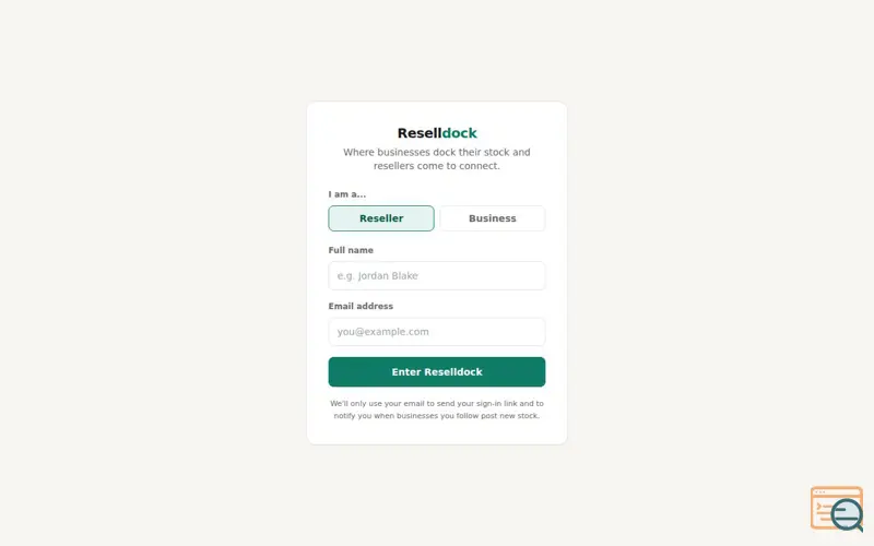 Screenshot of Reselldock — Wholesale Stock Marketplace