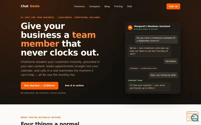 Screenshot of ChatGenio