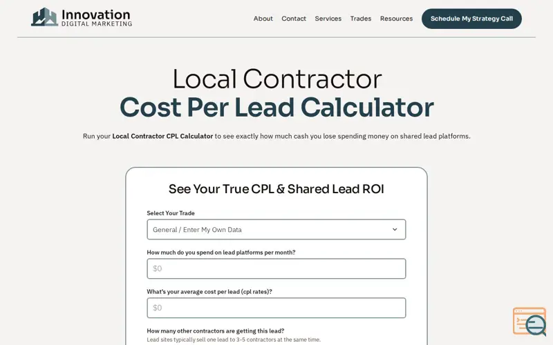 Screenshot of Innovation Digital Marketing