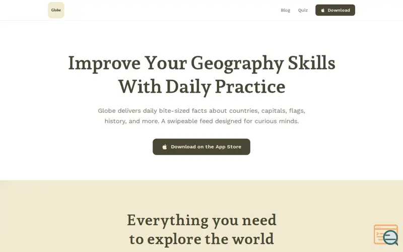 Screenshot of Globe