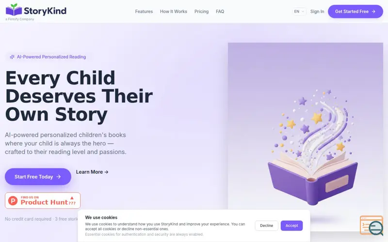 Screenshot of StoryKind Tech