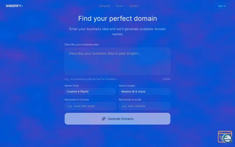 Screenshot of Namerify
