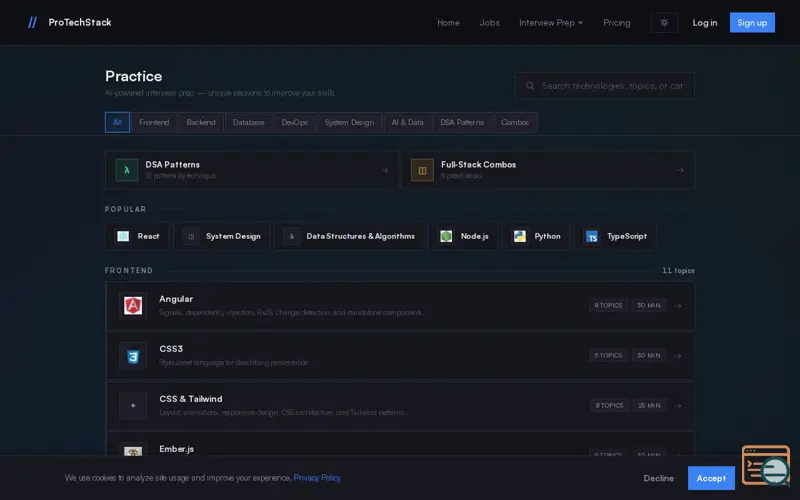 Screenshot of Protechstack