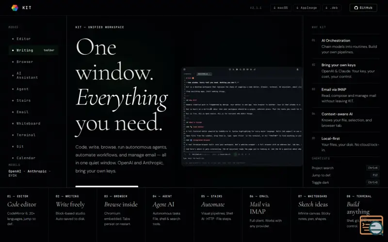 Screenshot of Thekit