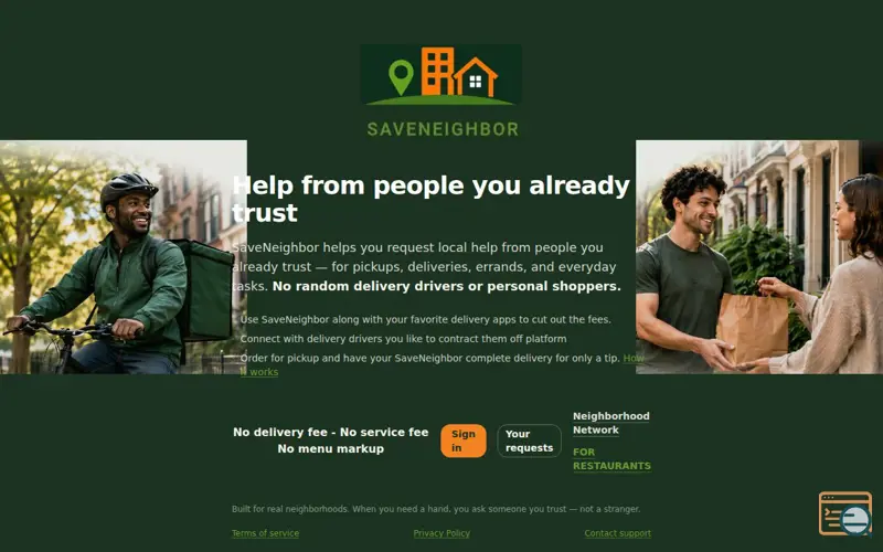 Screenshot of SaveNeighbor