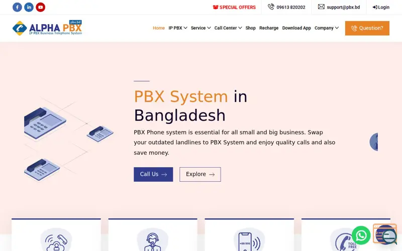 Screenshot of Alpha PBX