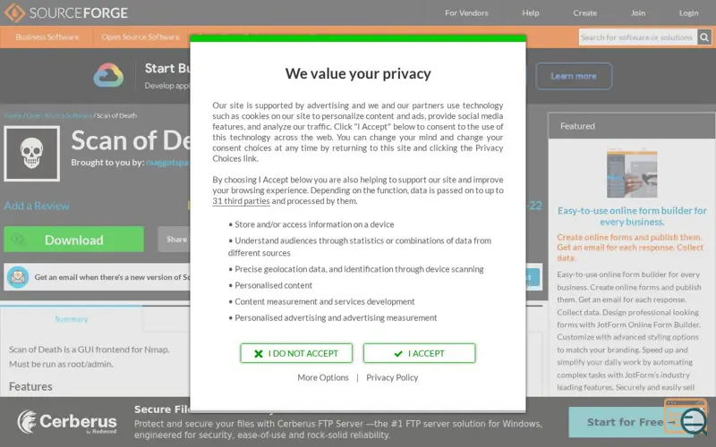 Screenshot of Scan of Death