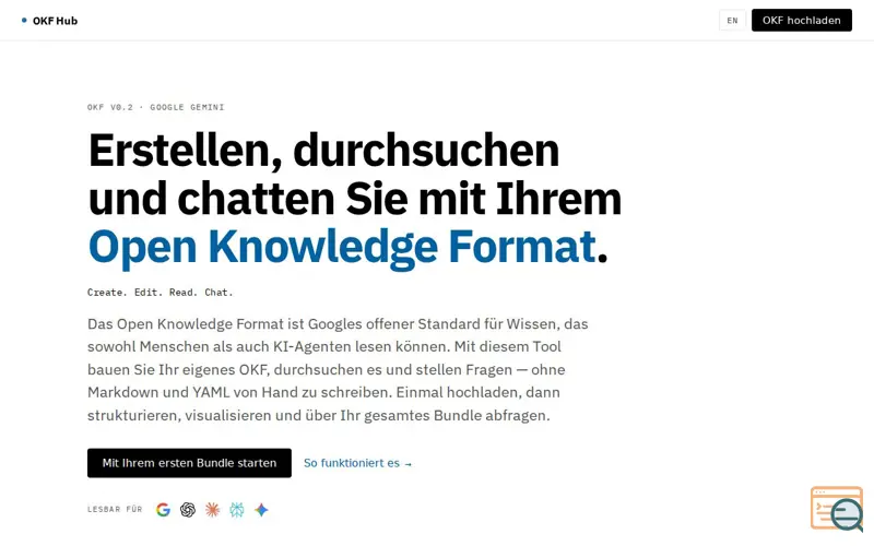 Screenshot of OKF Tool