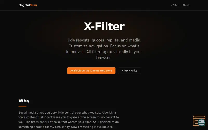 Screenshot of X-Filter