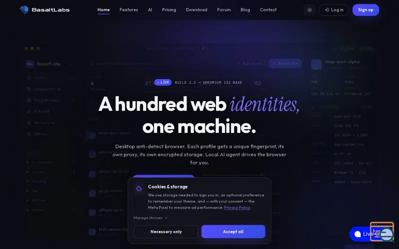 Screenshot of BasaltLabs