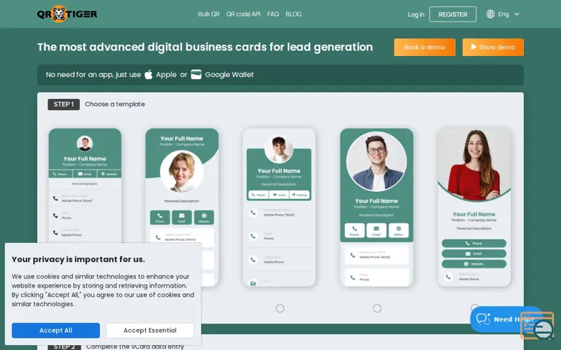 Screenshot of QR Tiger
