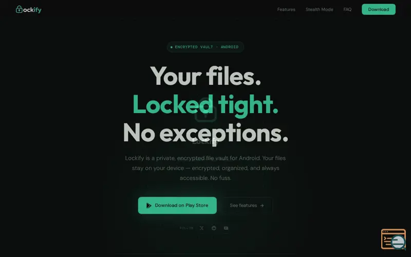 Screenshot of Lockify – Hide & Encrypt Files