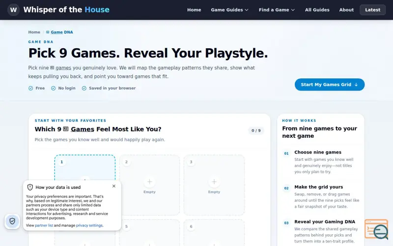 Screenshot of Game DNA
