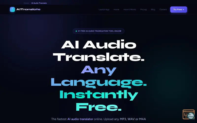 Screenshot of AI Audio Translate