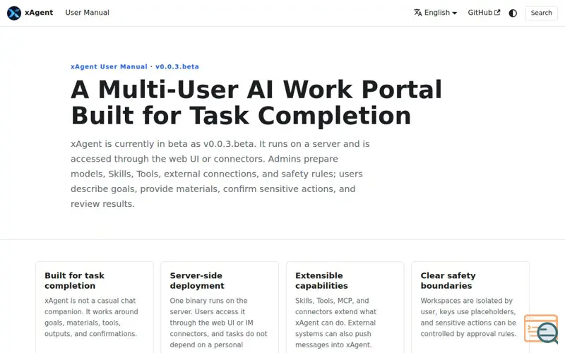 Screenshot of xAgent