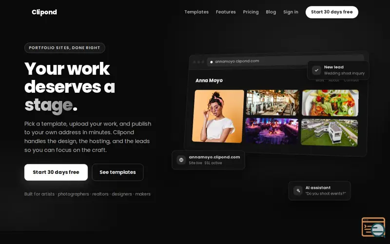 Screenshot of Clipond