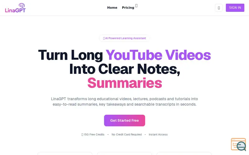 Screenshot of LinaGPT