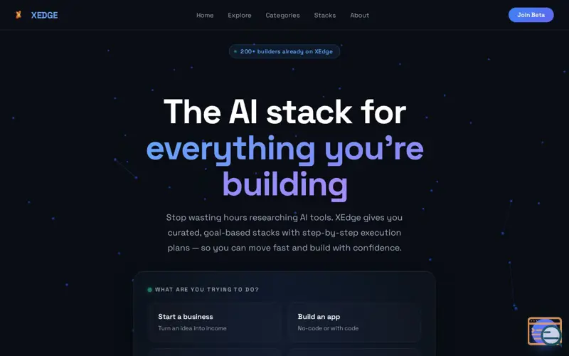 Screenshot of XEdge