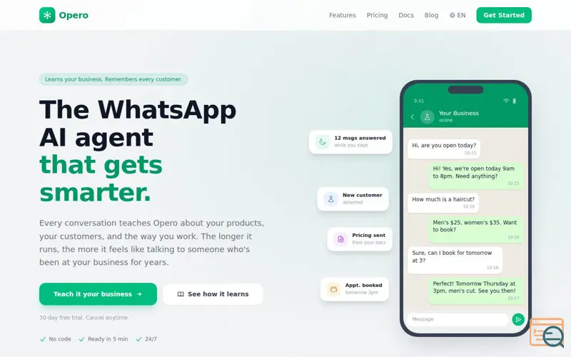 Screenshot of Opero