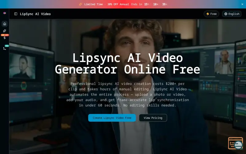 Screenshot of LipSync AI Video