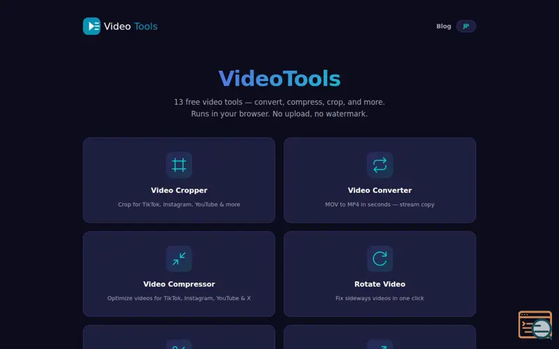 Screenshot of VideoTools