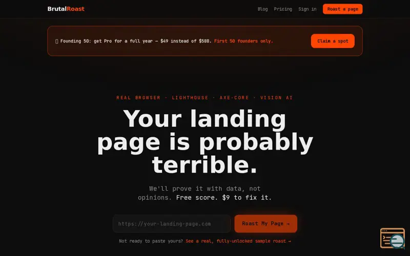 Screenshot of BrutalRoast