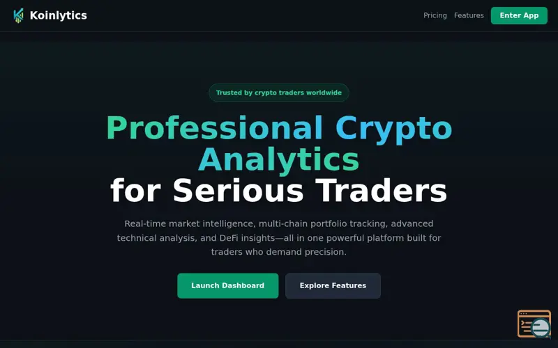 Screenshot of Koinlytics