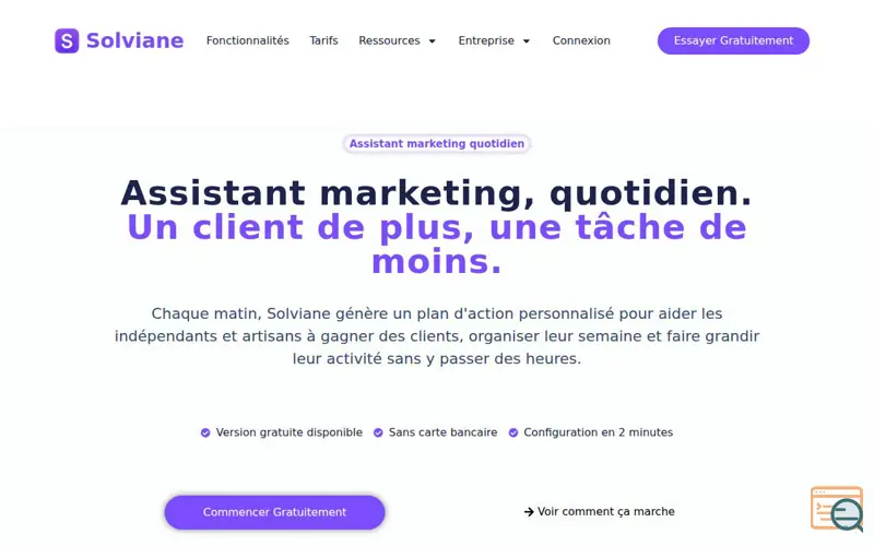Screenshot of Solviane