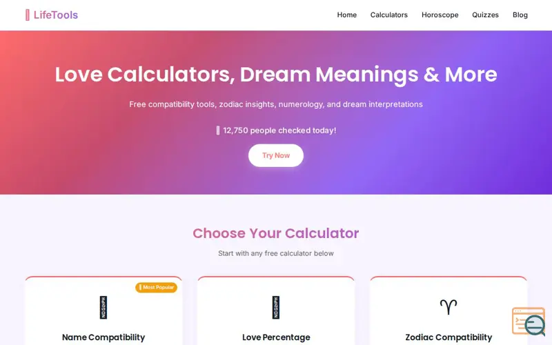 Screenshot of  LifeTools.love