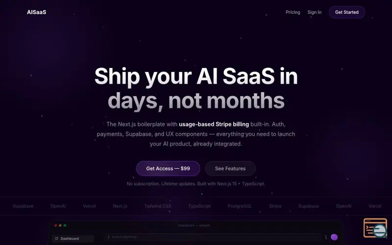 Screenshot of Aisaas