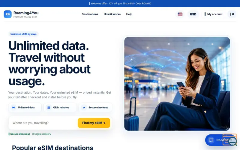 Screenshot of Roaming4You