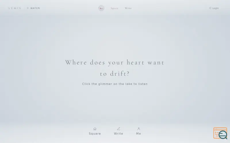 Screenshot of Lumin — 星空与水面