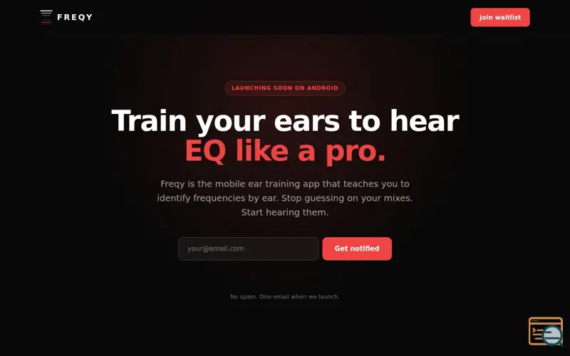 Screenshot of Freqy — EQ Ear Training for Producers
