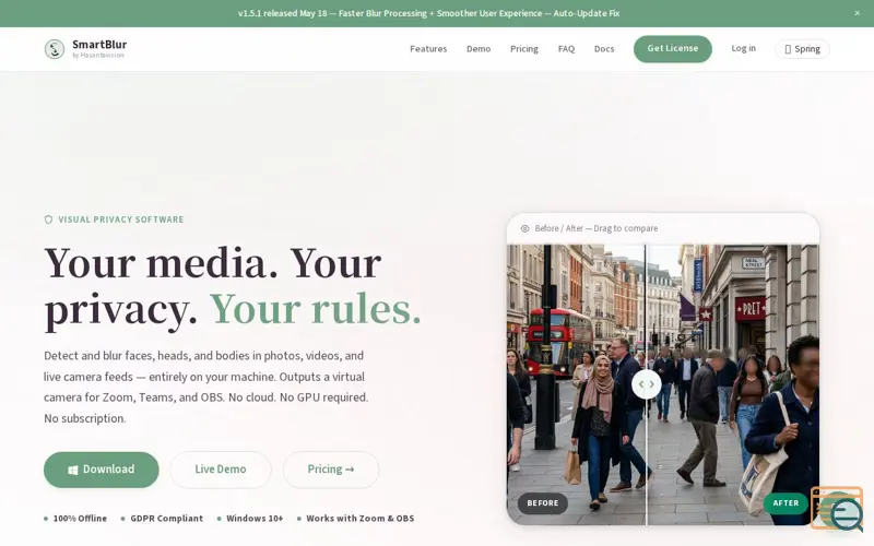 Screenshot of SmartBlur