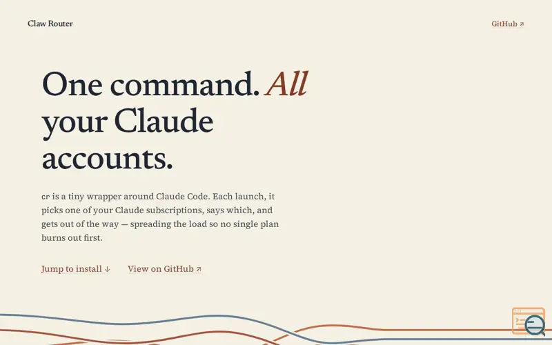 Screenshot of Claw Router — one claw to rule them all