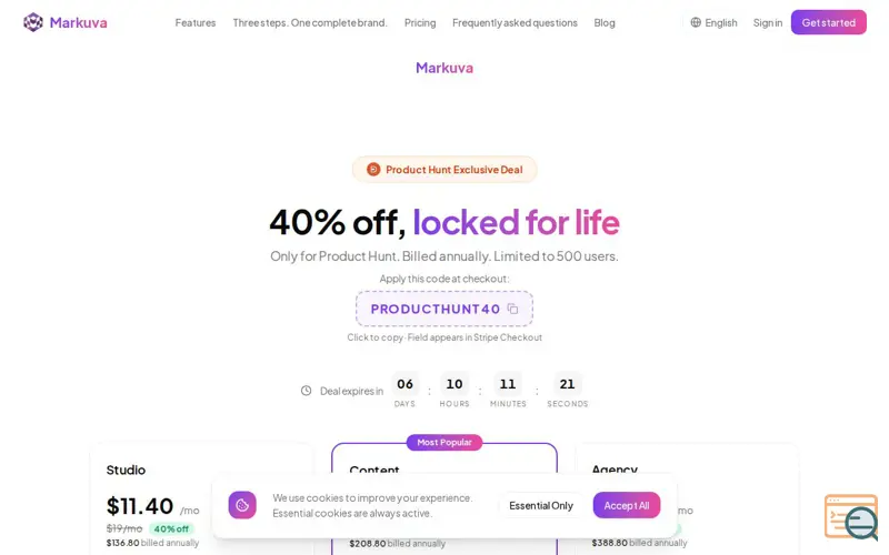 Screenshot of Markuva