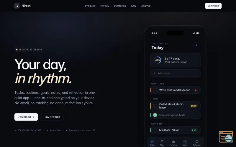 Screenshot of Hireth