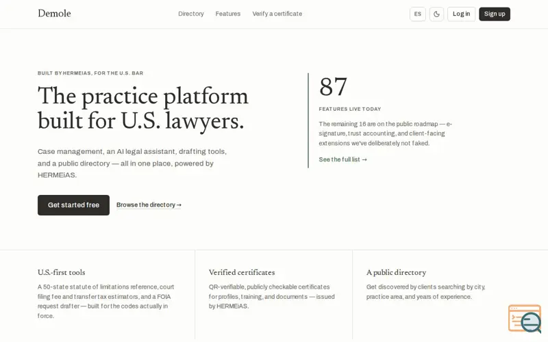 Screenshot of Demole