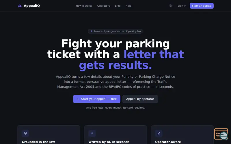 Screenshot of AppealIQ
