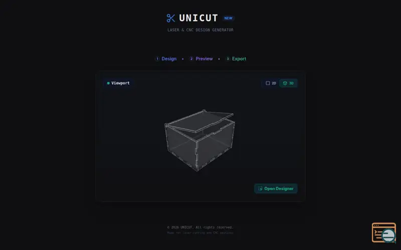 Screenshot of UNICUT