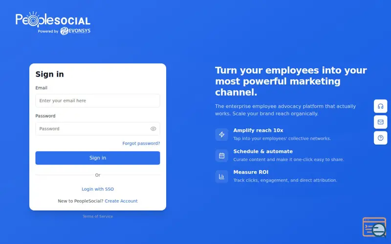 Screenshot of PeopleSocial