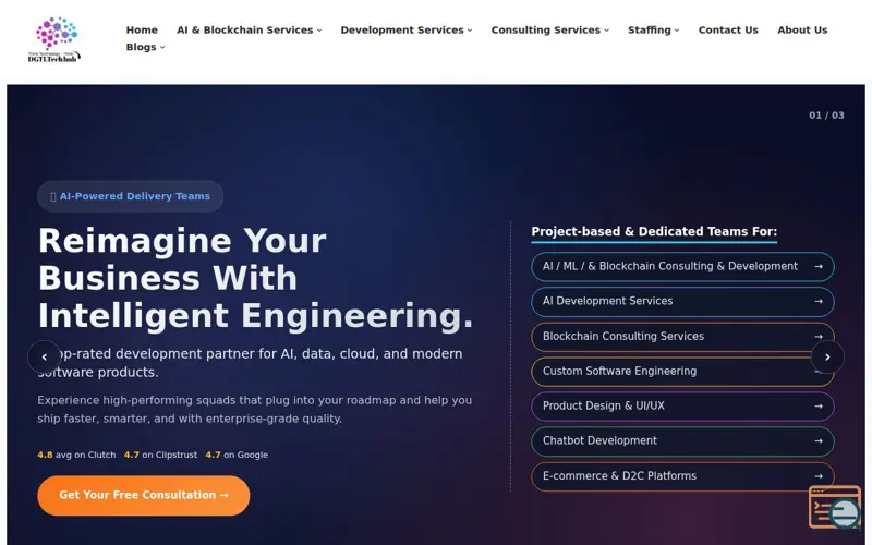 Screenshot of -AI Development Services