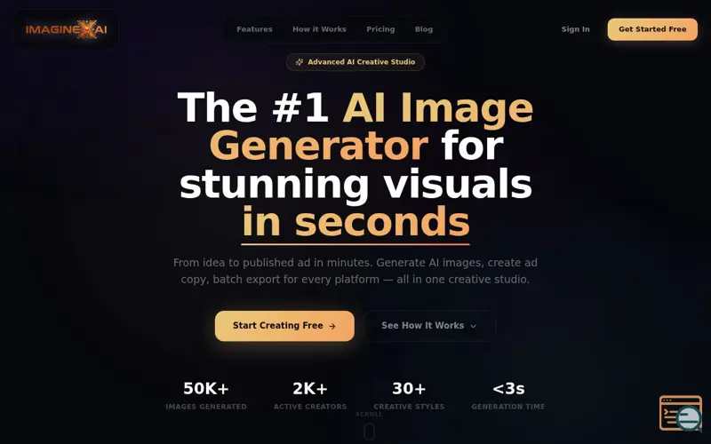Screenshot of Imaginex AI