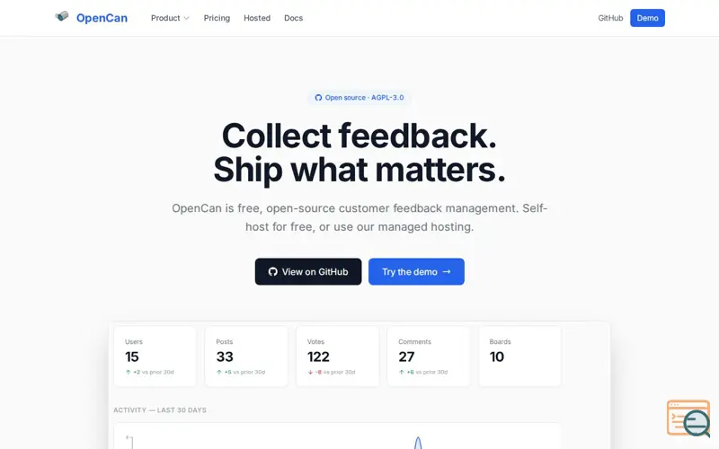 Screenshot of OpenCan