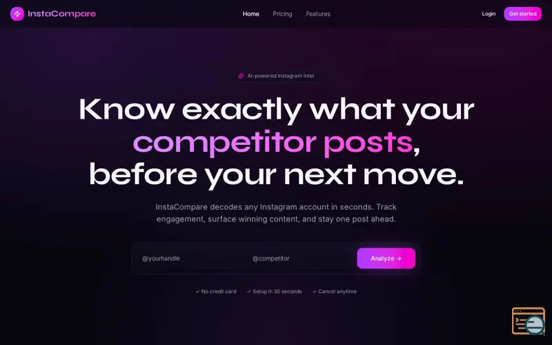 Screenshot of InstaCompare